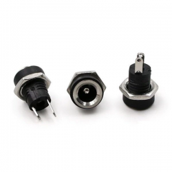Gniazdo zasilania DC 2,5/5,5mm - jack 5.5x2.5 przykręcane 2 pin